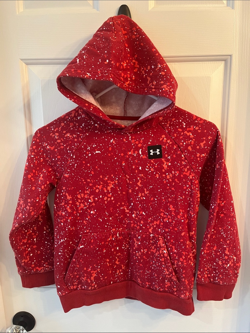 Under Armour Kids Red Speckled Pullover Hoodie